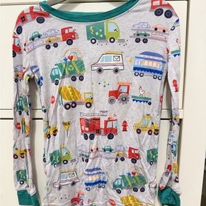 Little Sleepies Multicolor Vehicle Print Pajama Set
